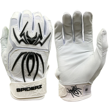 2022 Spiderz ENDITE Youth Batting Gloves - White/Black