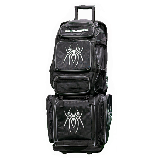 Spiderz "TARANTULA" Roller Bat Bag-Bat Pack Combo - Black/White