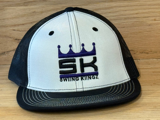 Swiing Kiingz Snapback Hat - White/Black/Purple