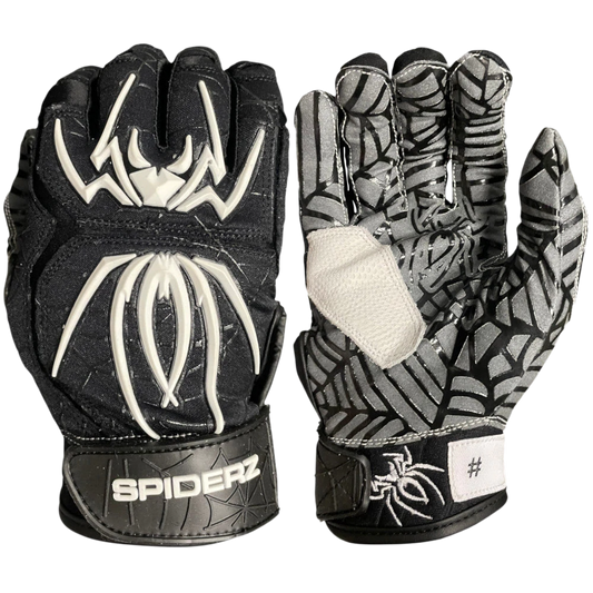 SPIDERZ HYBRID Batting Glove - Black/White 2022