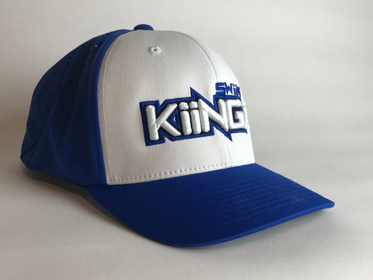 Swiing Kiingz Perforated Performance Hat - Royal and White