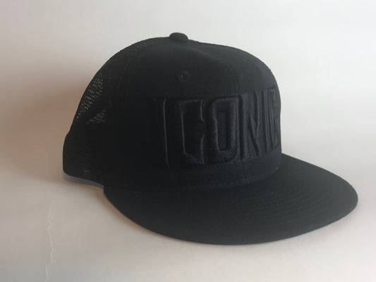 Iconic SnapBack- Black/Black