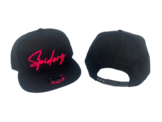 Spiderz New Era Flat Brim SnapBack - Black/Pink