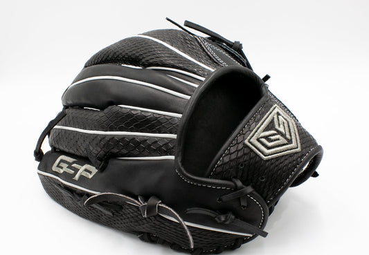 GS Sports Pro Series 13" Dual Post Ball Glove - Black / Black snakeskin