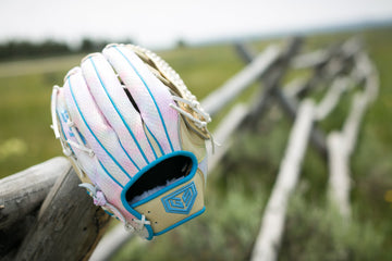 GS Sports Pro Series 13.5" Laced Dual Post Ball Glove - Pastel Tie Dye Snakeskin / Blonde