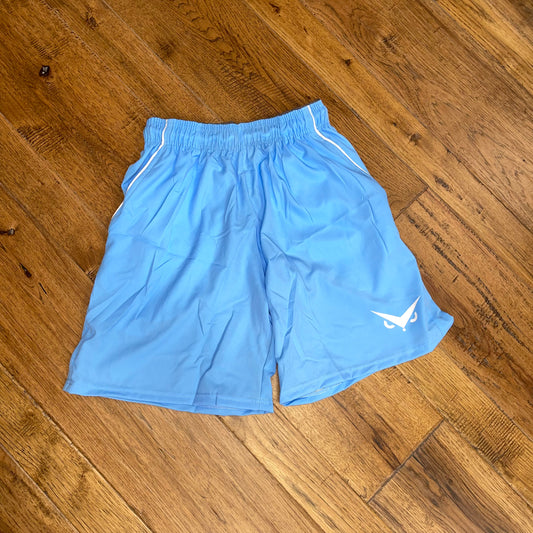 "Gamer 2.0" Performance Flex Shorts - Columbia Blue