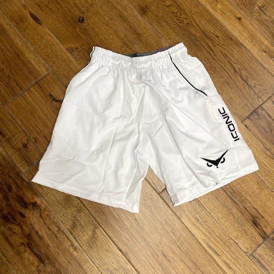 "Gamer 2.0" Performance Flex Shorts - White