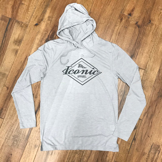 Tri-Blend Wicking Long Sleeve Hooded T-Shirt