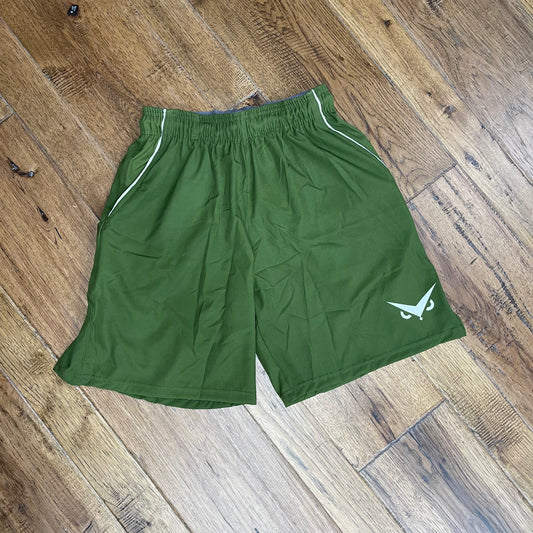 "Gamer 2.0" Performance Flex Shorts - Military Green