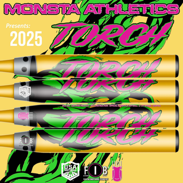 MONSTA - Watermelon Torch Gold MX USA Softball Bat 25oz