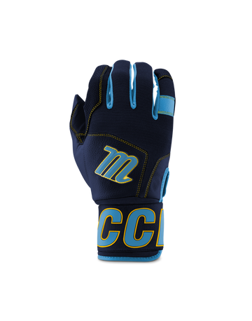 MARUCCI - ADULT BLACKSMITH WRAP BATTING GLOVES NAVY/COLUMBIA BLUE