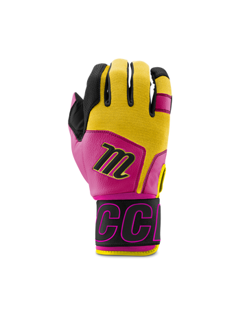 MARUCCI - BLACKSMITH WRAP BATTING GLOVES PINK/YELLOW