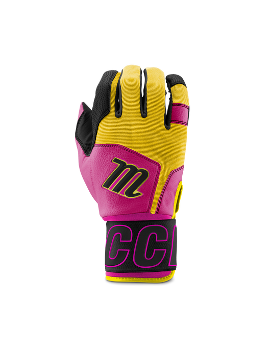 MARUCCI - BLACKSMITH WRAP BATTING GLOVES PINK/YELLOW