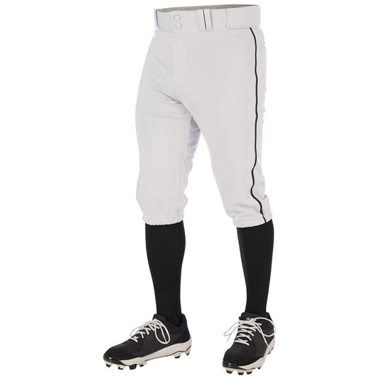 CHAMPRO - YOUTH TRIPLE CROWN KNICKER- White with Black Braid