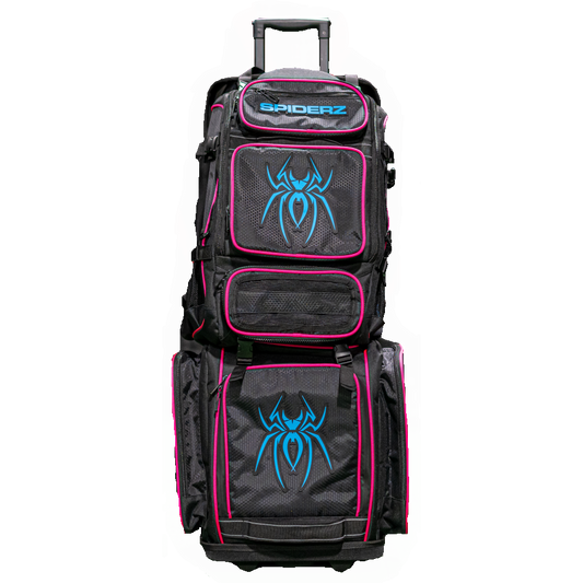 Spiderz "TARANTULA" Roller Bat Bag-Bat Pack Combo - Black Vice