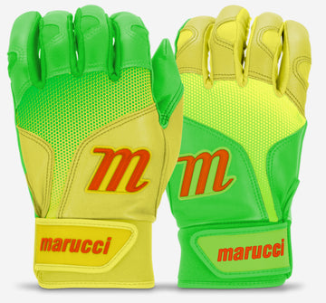 MARUCCI - PWR FADE BATTING GLOVES Lime Green/Yellow