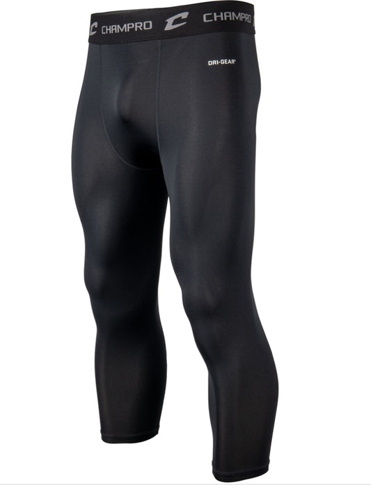 CHAMPRO - Lightning 3/4 Length Compression Tight BLACK