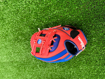 WILSON A200 EZ Catch 10" Tee Ball Glove - Royal Blue/Red