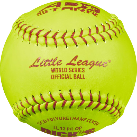 A.D. STARR Official World Series Ball 12" Fastpitch (47 COR / 375 LBS) SKU: OLL 12 PL-WS