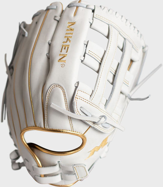 MIKEN - GOLD Pro Series 13.5" White Gold Slowpitch Glove