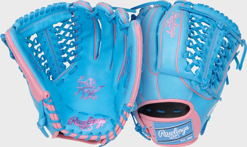 RAWLINGS - Heart of the Hide 12.75-Inch Modified Trap-Eze Web Glove COLUMBIA BLUE