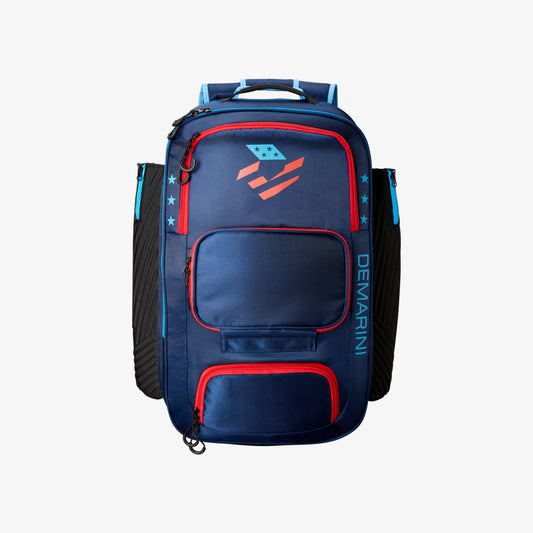 DeMarini Spectre Backpack - Navy/Scarlett/Columbia