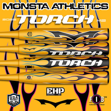 MONSTA YELLOW/BLACK FLAME TORCH M2 Stiff Handle 25oz