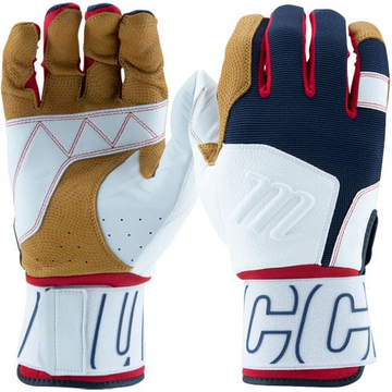 MARUCCI - YOUTH BLACKSMITH BATTING GLOVES-NAVY/RED