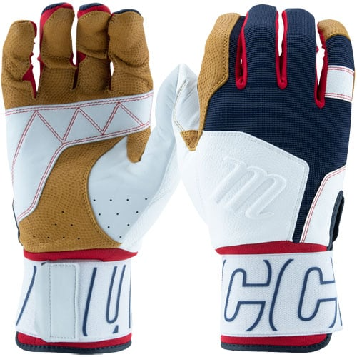 MARUCCI-YOUTH BLACKSMITH BATTING GLOVES-NAVY/RED