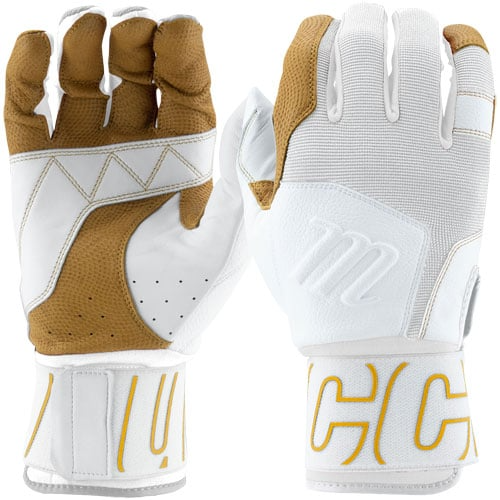 MARUCCI - YOUTH BLACKSMITH BATTING GLOVES-WHITE/TAN