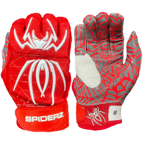 2022 Spiderz HYBRID Batting Glove - Red/White