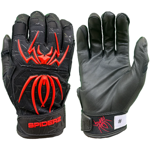 2022 Spiderz ENDITE Batting Gloves - Black/Red