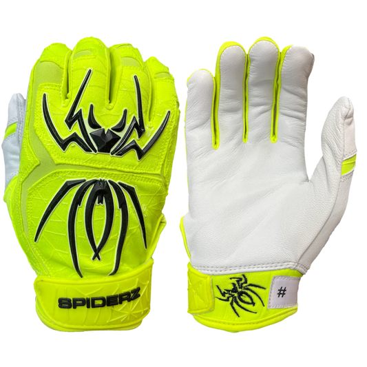 SPIDERZ ENDITE Batting Gloves - Neon Yellow/Black 2022