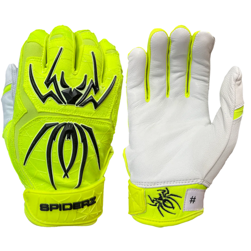 2022 Spiderz ENDITE Batting Gloves - Neon Yellow/Black
