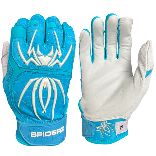 2022 Spiderz ENDITE Batting Gloves - Turquoise/White