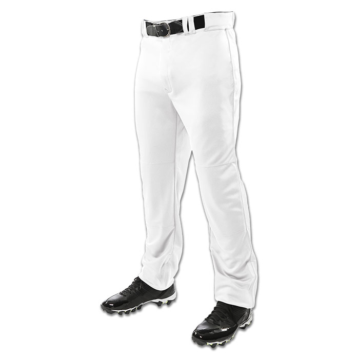 TRIPLE CROWN OPEN BOTTOM PANT - White