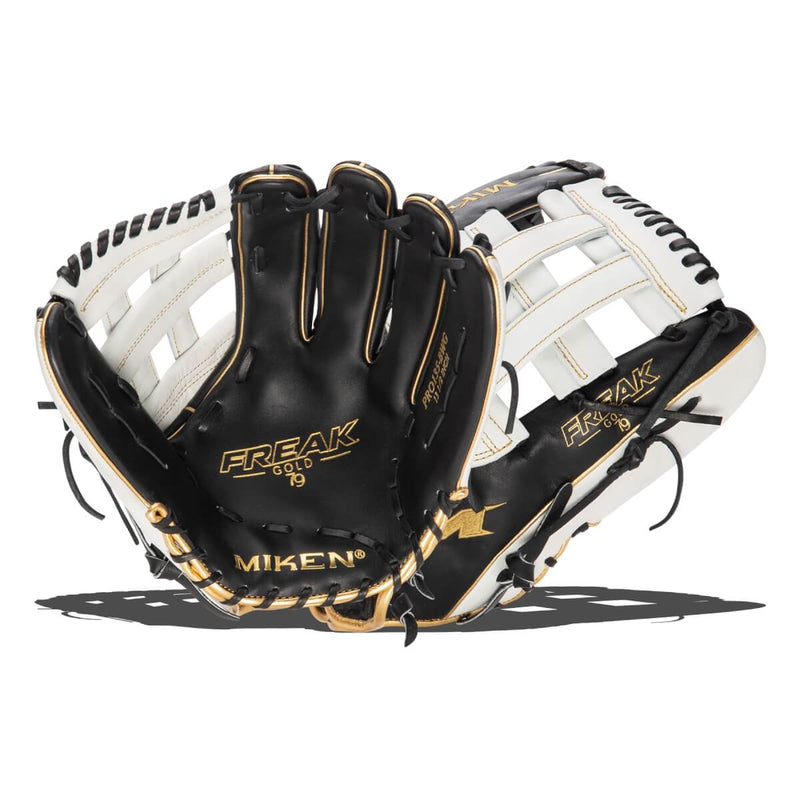 MIKEN Pro Series Freak Gold 13.5" Slow Pitch Softball Glove: PRO135-BWG RIGHT HANDED THROWER