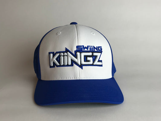Swiing Kiingz Perforated Performance Hat - Royal and White