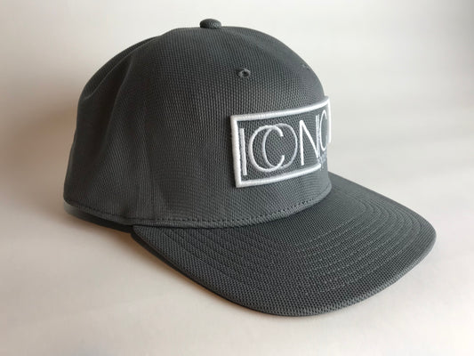 Iconic Seamless Flatbill Hat- Graphite