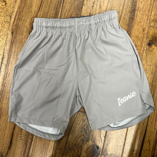 Iconic Performance Trainer Shorts - Grey