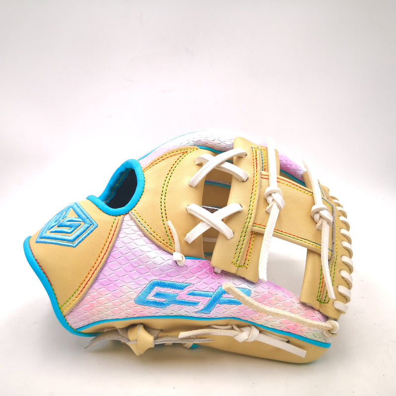 GS Sports Pro Series 11.25" I-Web Baseball Ball Glove - Pastel Tie Dye Snakeskin / Blonde