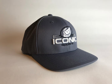 Iconic Perforated Performance Hat -Graphite/White/Black