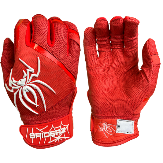 2023 Spiderz PRO Batting Gloves - Red/White