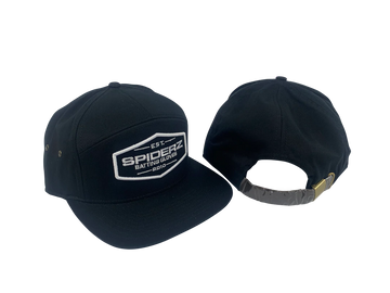 Spiderz 5 Panel Hat W/Patch - Black