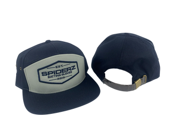 Spiderz 5 Panel Hat W/Patch - Navy Blue/White