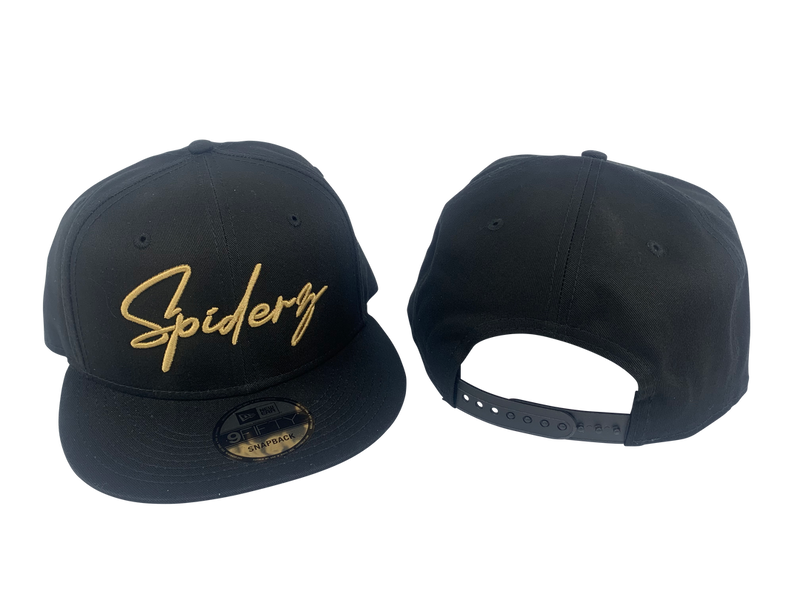 Spiderz New Era Flat Brim SnapBack - Black/Gold