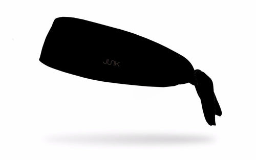 JET BLACK TIE HEADBAND