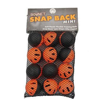 Bownet Snap Back Ball Mini 12 Pack Training Balls- 1 Dozen