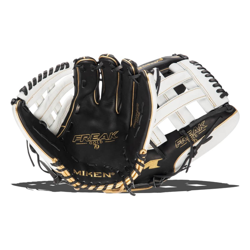 MIKEN Pro Series Freak Gold 13" Slow Pitch Softball Glove: PRO130-BWG Right Handed Thrower