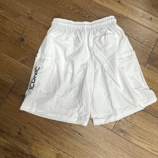 "Gamer 2.0" Performance Flex Shorts - White